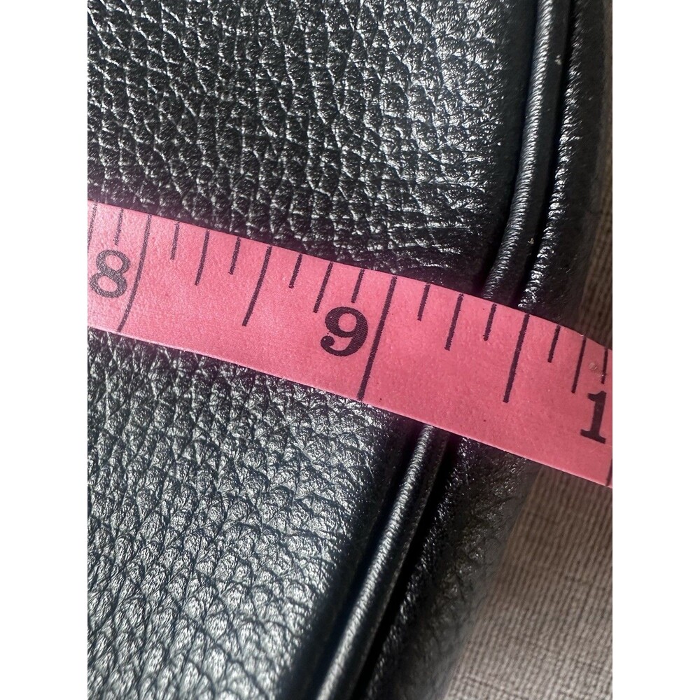 Burberry black pebbled leather top handle handbag Nova Check Interior - Picture 15 of 16